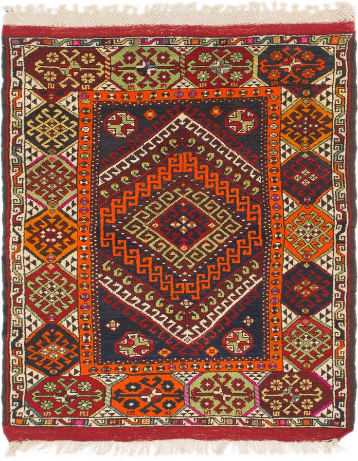 Detail image of 4' 2 x 6' 8 Hand Knotted Anatolian Wool Rug