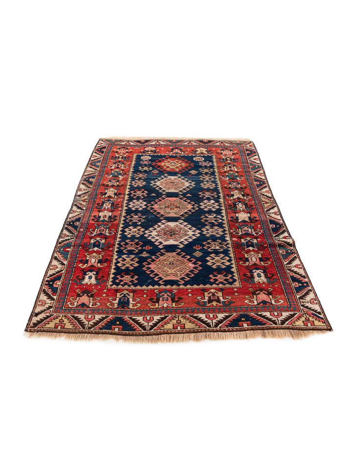 4' 1 x 5' 10 Hand Knotted Anatolian Oriental Wool Rug