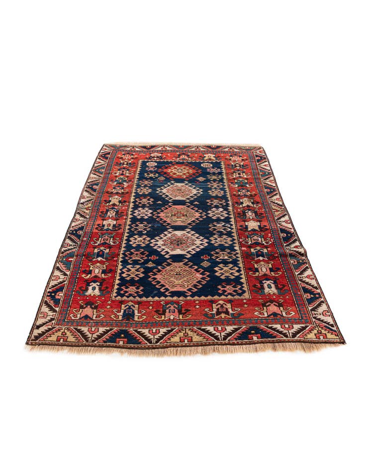 Detail image of 4' 1 x 5' 10 Hand Knotted Anatolian Oriental Wool Rug