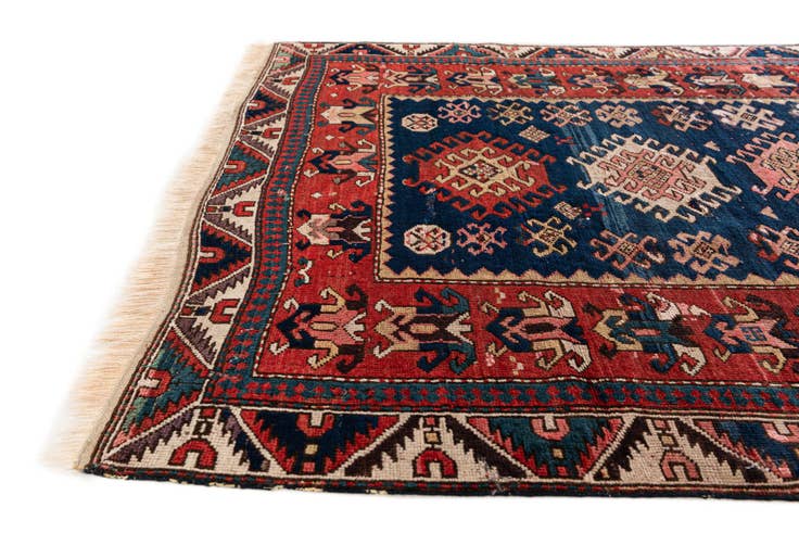 Detail image of 4' 1 x 5' 10 Hand Knotted Anatolian Oriental Wool Rug
