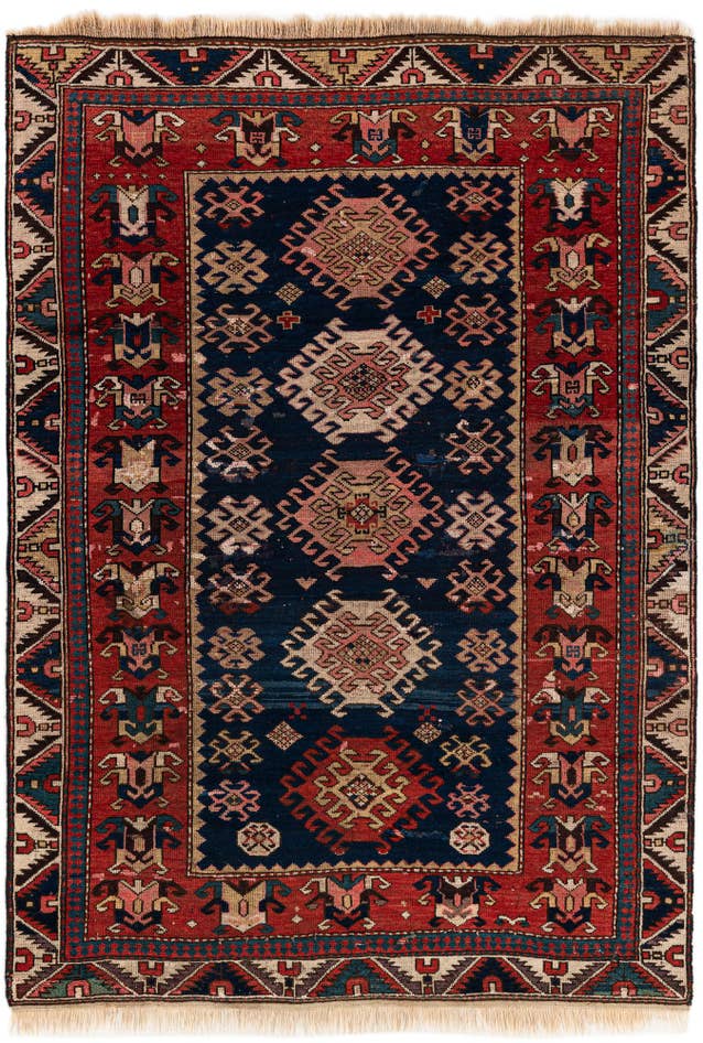 Detail image of 4' 1 x 5' 10 Hand Knotted Anatolian Oriental Wool Rug