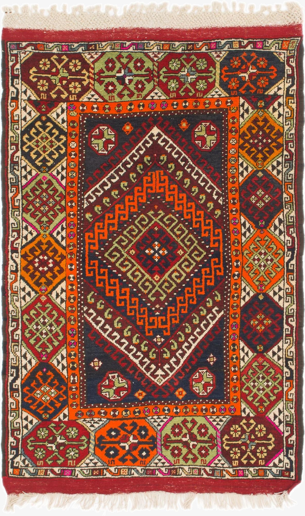 4' 2 x 6' 8  Hand Knotted Anatolian Wool Rug