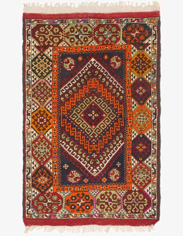 4' 2 x 6' 8 Hand Knotted Anatolian Wool Rug