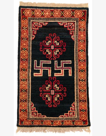 3' x 5' 3 Hand Knotted Antique Finish Wool Rug