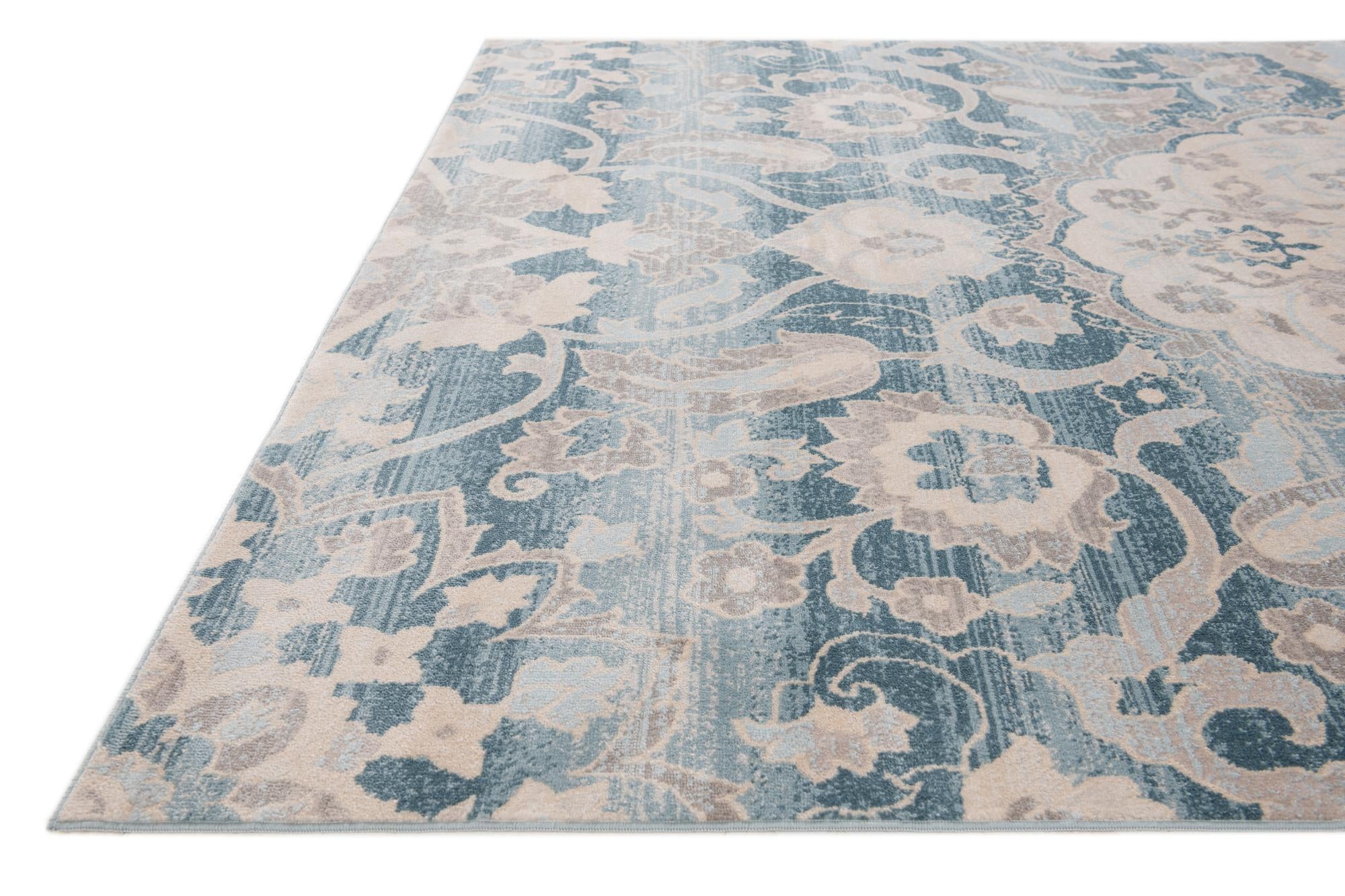 4' 10 x 8' Aqua Rug