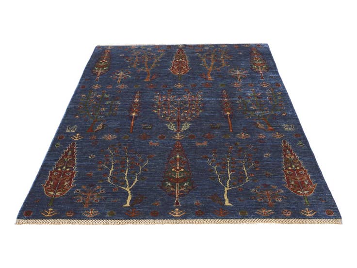 Detail image of 4' 1 x 6' 5 Hand Knotted Ariana Ziegler Rug