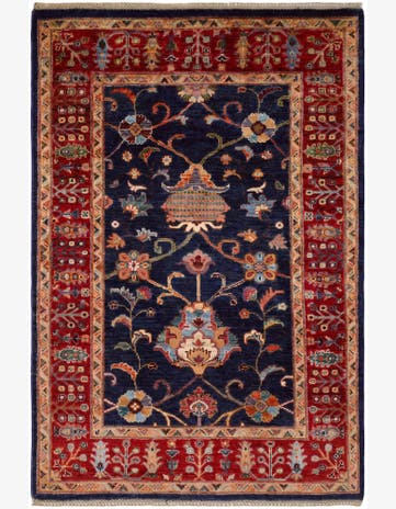4' x 5' 10 Hand Knotted Ariana Ziegler Rug