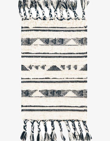 Navy Blue Hand Woven Arizona Wool Rug