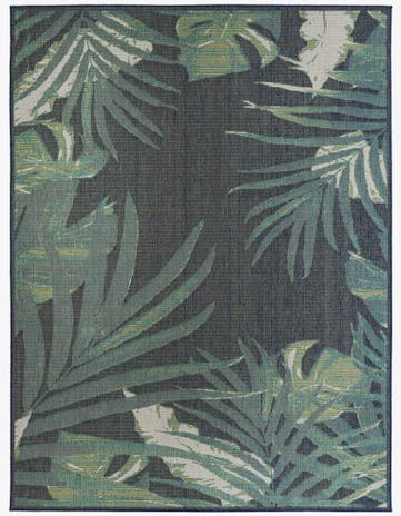 Navy Blue Easy-Clean Baja Indoor / Outdoor Rug