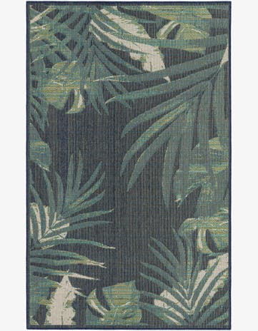 Navy Blue Easy-Clean Baja Indoor / Outdoor Rug