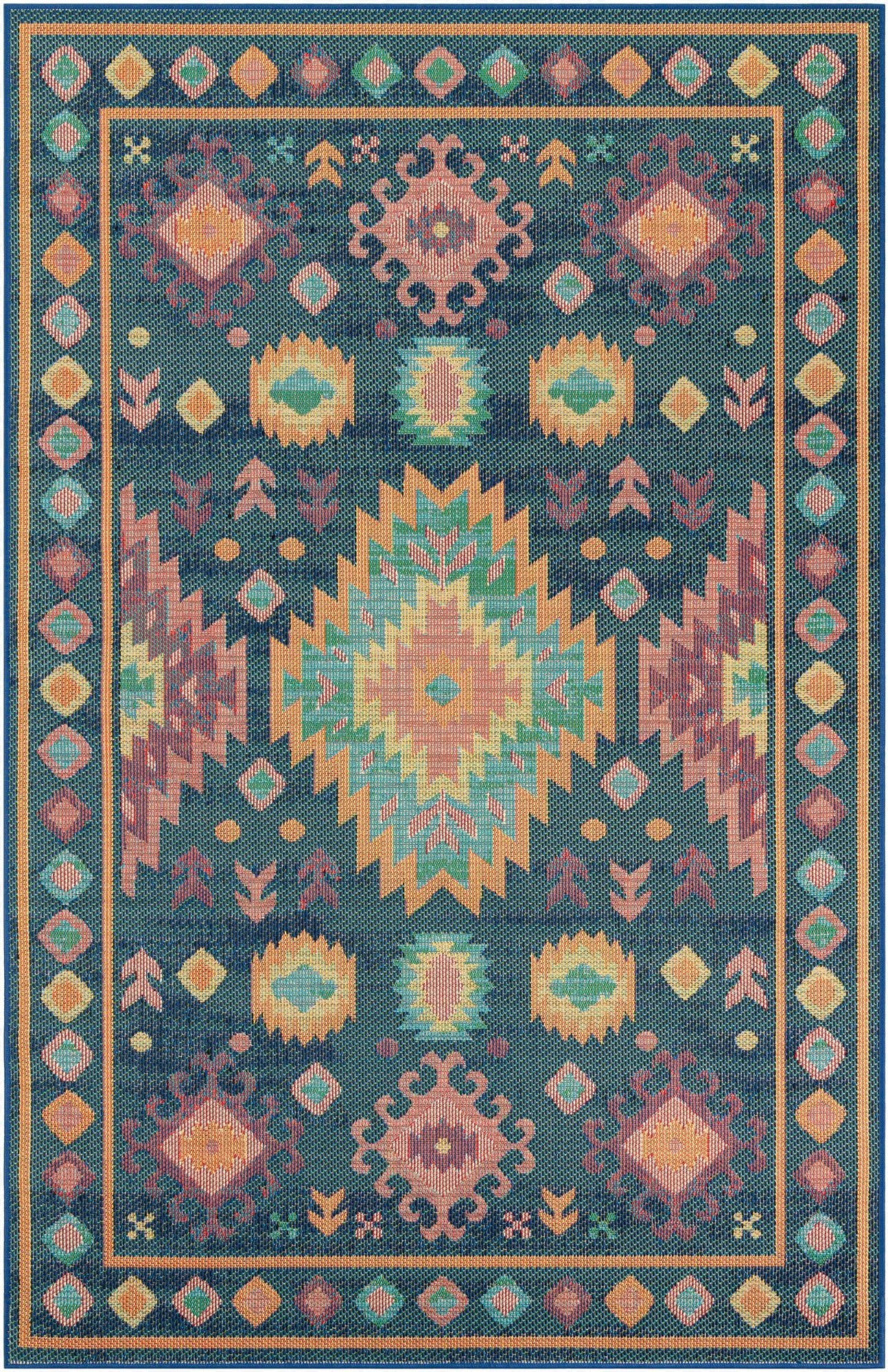 6' 1 x 9'  Washable Baja Indoor / Outdoor Rug