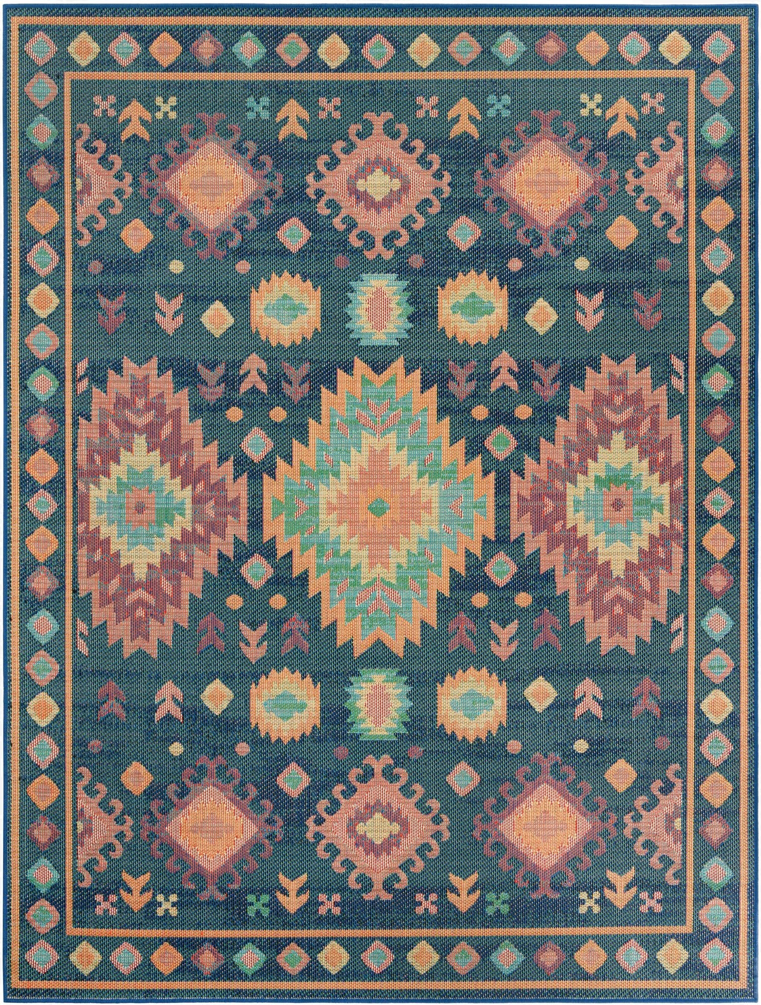 Primary image 7' 10 x 10'  Washable Baja Indoor / Outdoor Rug