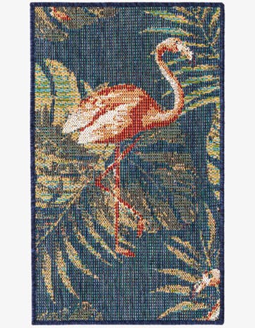 Navy Blue Easy-Clean Baja Indoor / Outdoor Rug