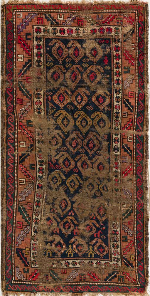 3' 5 x 6' 8 Hand Knotted Bakhtiar Persian Wool Rug
