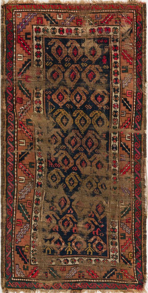 Detail image of 3' 5 x 6' 8 Hand Knotted Bakhtiar Persian Wool Rug
