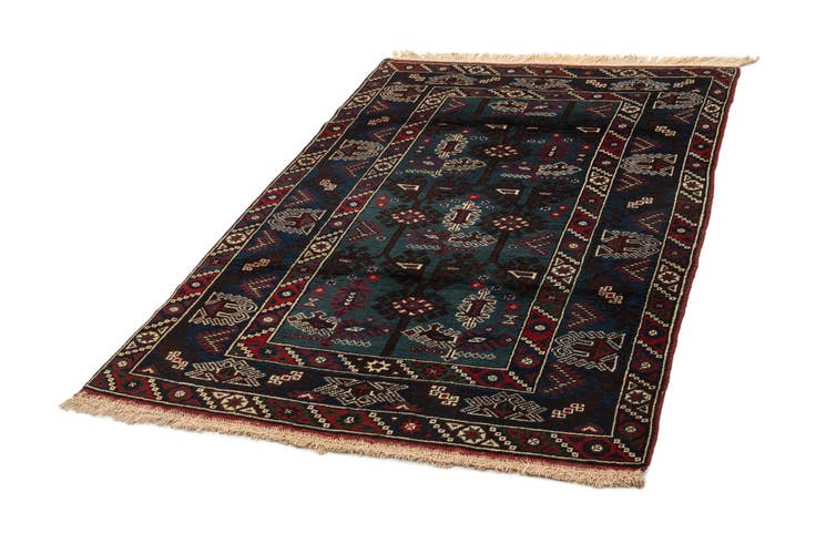 Detail image of 4' 1 x 6' 3 Hand Knotted Balouch Wool Rug