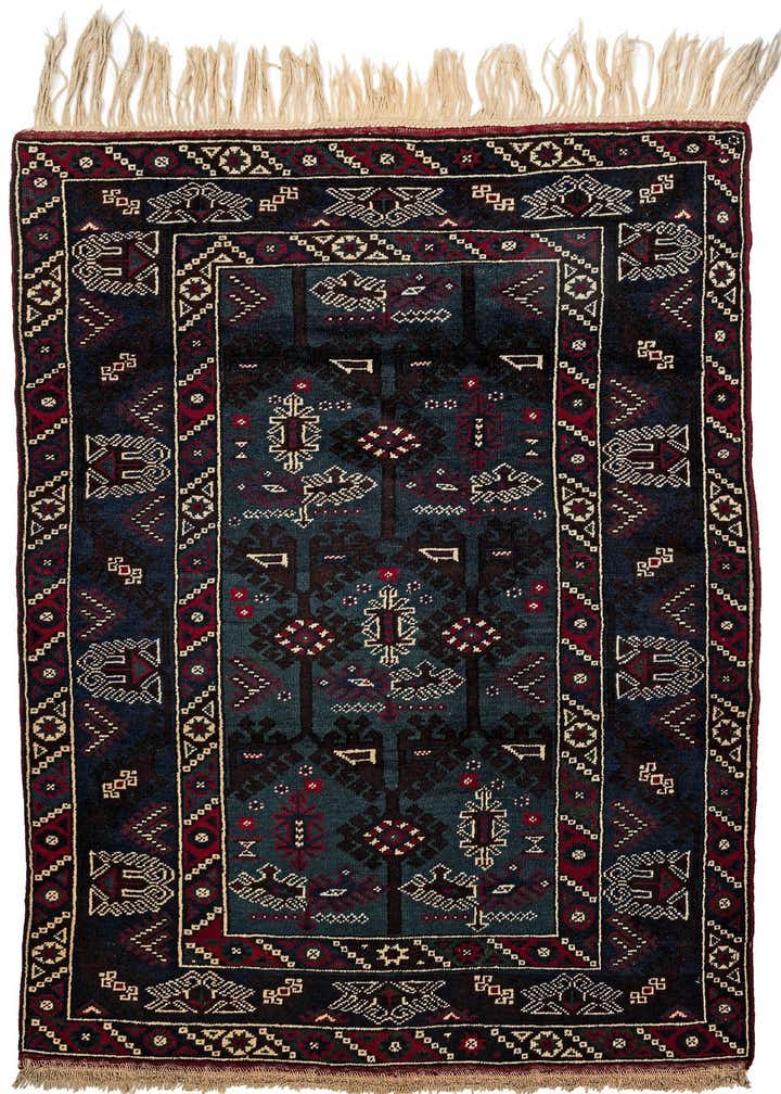 4' 1 x 6' 3 Hand Knotted Balouch Wool Rug
