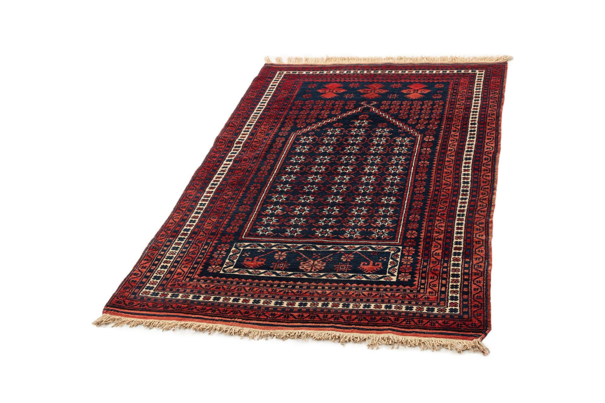 3' 6 x 5' 9 Hand Knotted Balouch Oriental Wool Rug
