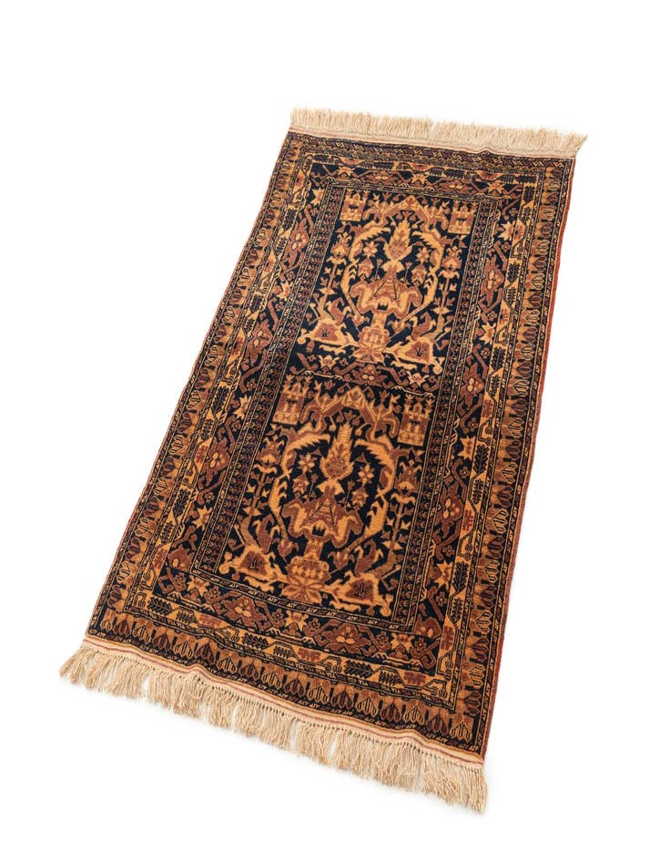 Detail image of 3' 2 x 4' 7  Hand Knotted Balouch Oriental Wool Rug