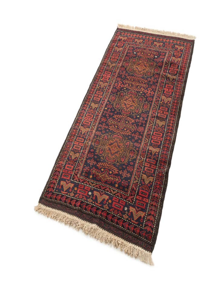 Detail image of 3' 4 x 6' 4  Hand Knotted Balouch Oriental Wool Rug