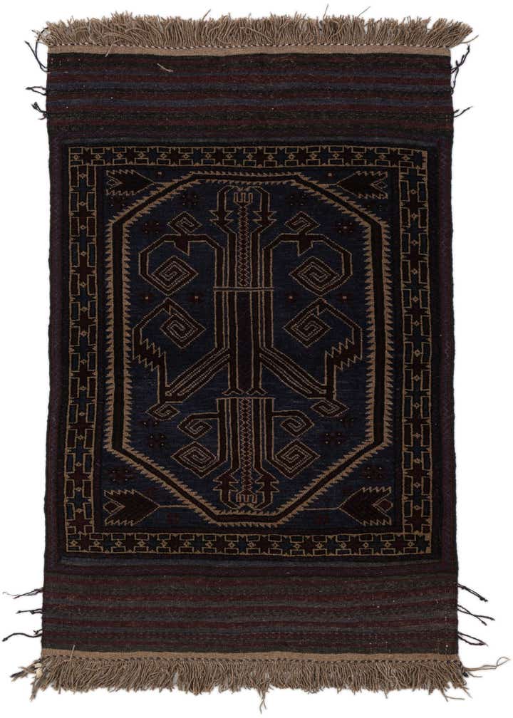 2' 9 x 5' Hand Knotted Balouch Oriental Wool Rug