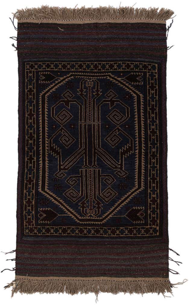 2' 9 x 5' Hand Knotted Balouch Oriental Wool Rug