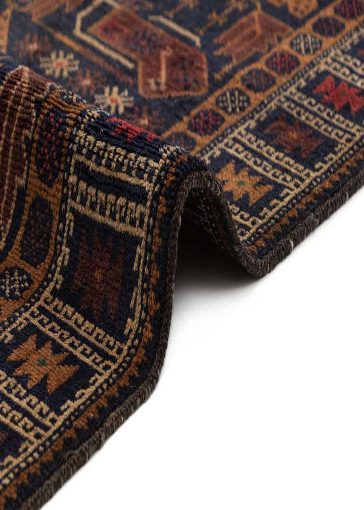 3' 4 x 6' 3 Hand Knotted Balouch Oriental Wool Rug