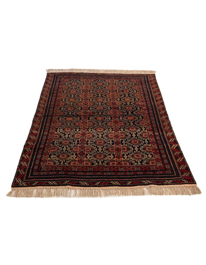 4' 1 x 6' 3 Hand Knotted Balouch Persian Wool Rug