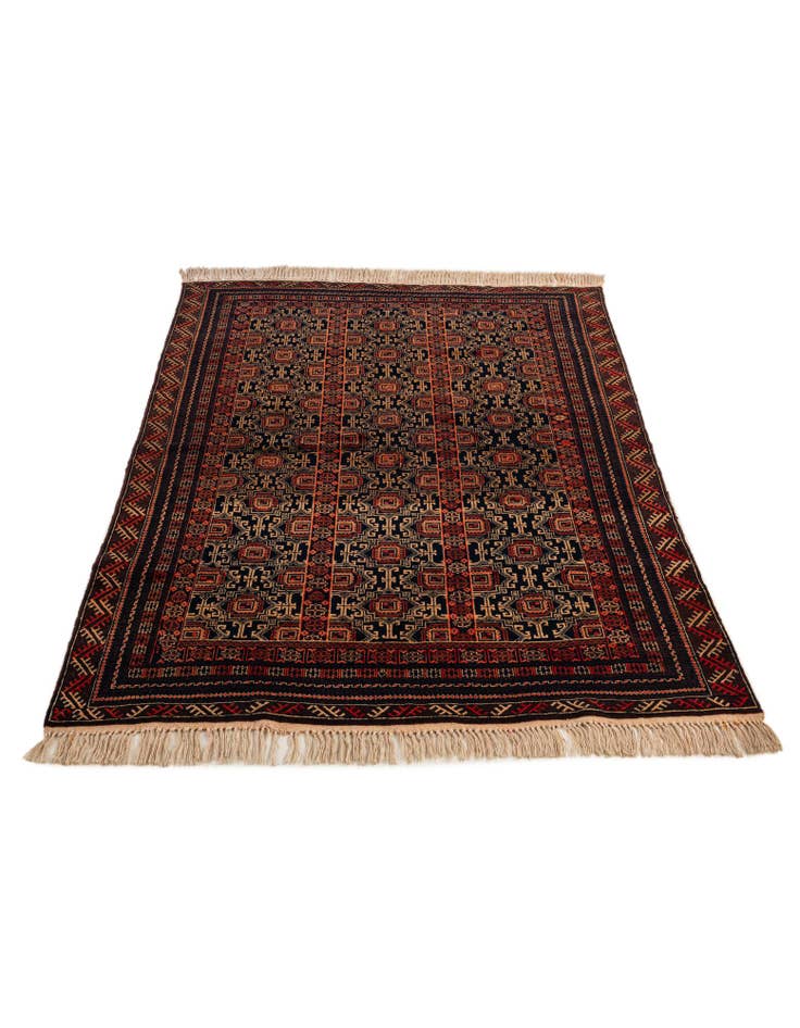 Detail image of 4' 1 x 6' 3 Hand Knotted Balouch Persian Wool Rug