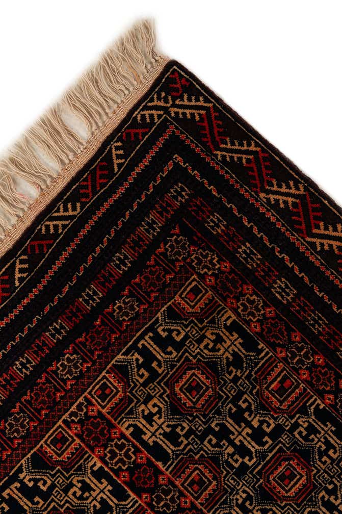 4' 1 x 6' 3 Hand Knotted Balouch Persian Wool Rug