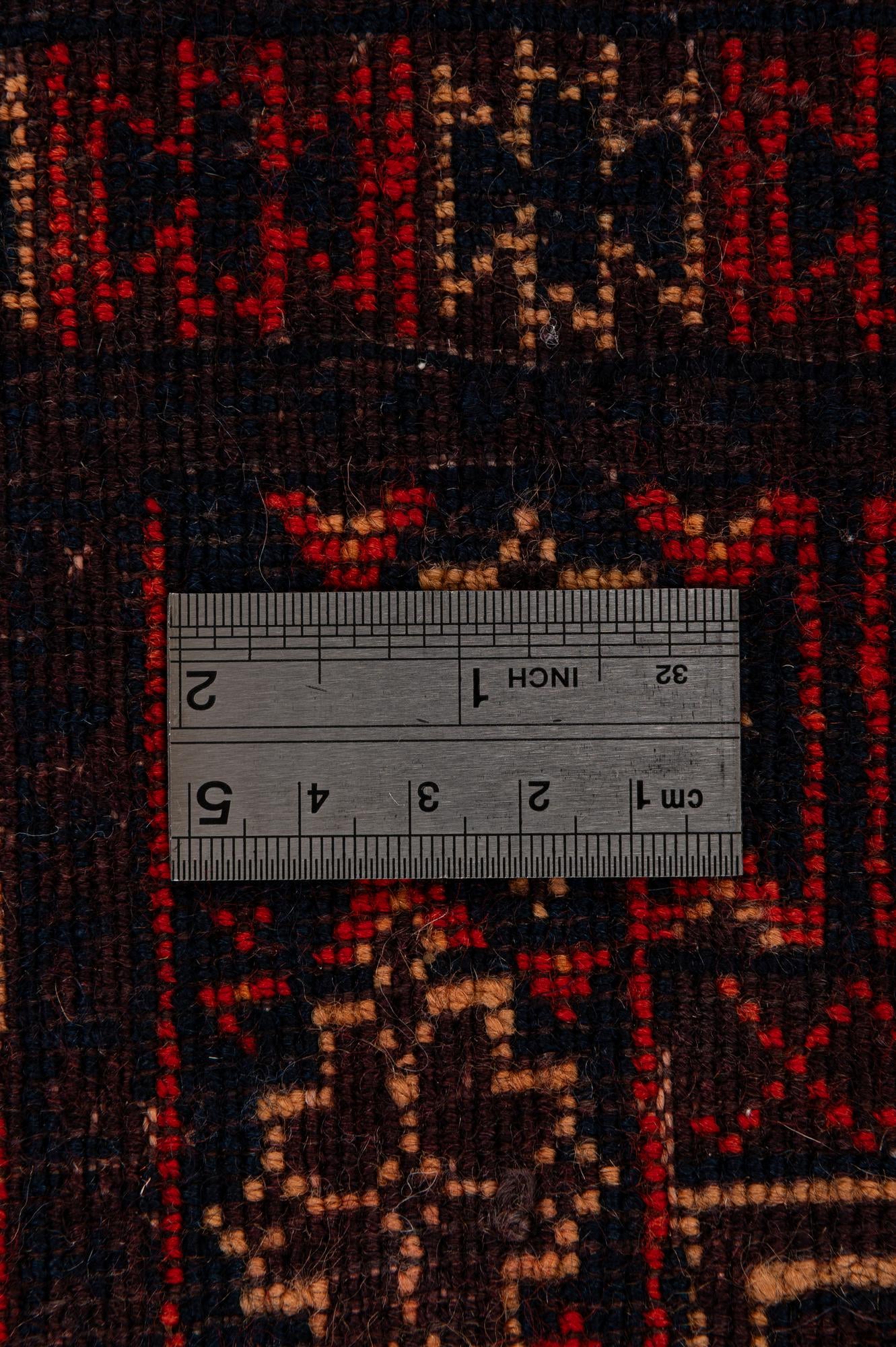4' 1 x 6' 3 Hand Knotted Balouch Persian Wool Rug