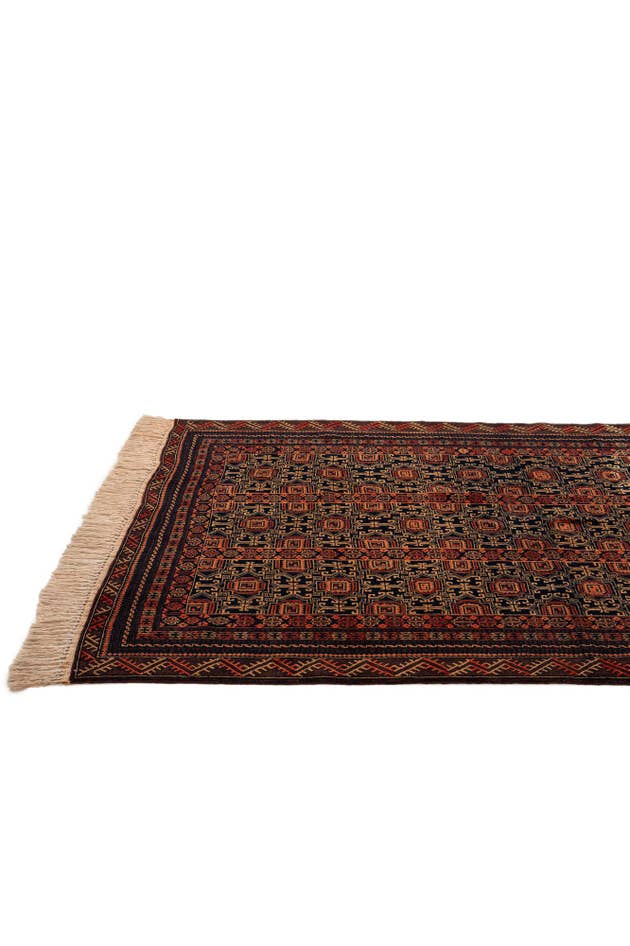 Detail image of 4' 1 x 6' 3 Hand Knotted Balouch Persian Wool Rug