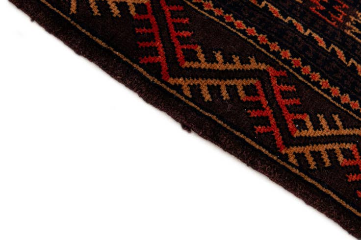 Detail image of 4' 1 x 6' 3 Hand Knotted Balouch Persian Wool Rug