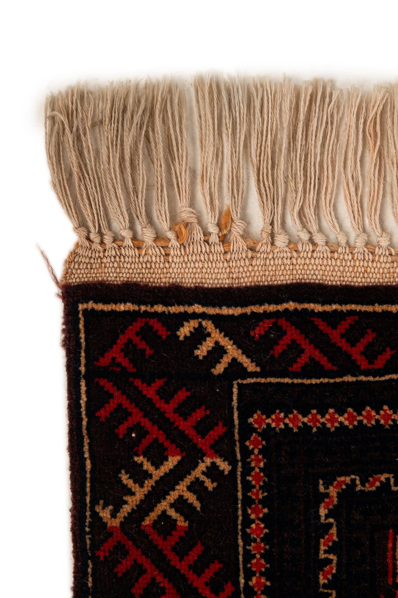 4' 1 x 6' 3 Hand Knotted Balouch Persian Wool Rug