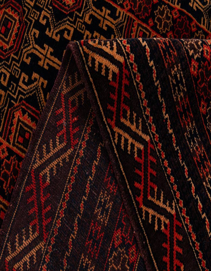 Detail image of 4' 1 x 6' 3  Hand Knotted Balouch Persian Wool Rug