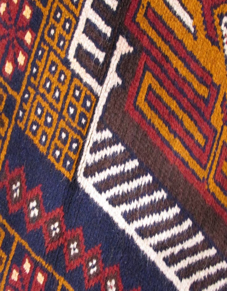 Detail image of 2' 10 x 4' 5 Hand Knotted Balouch Persian Wool Rug