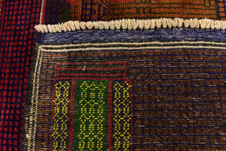 3' x 4' 6 Hand Knotted Balouch Persian Wool Rug