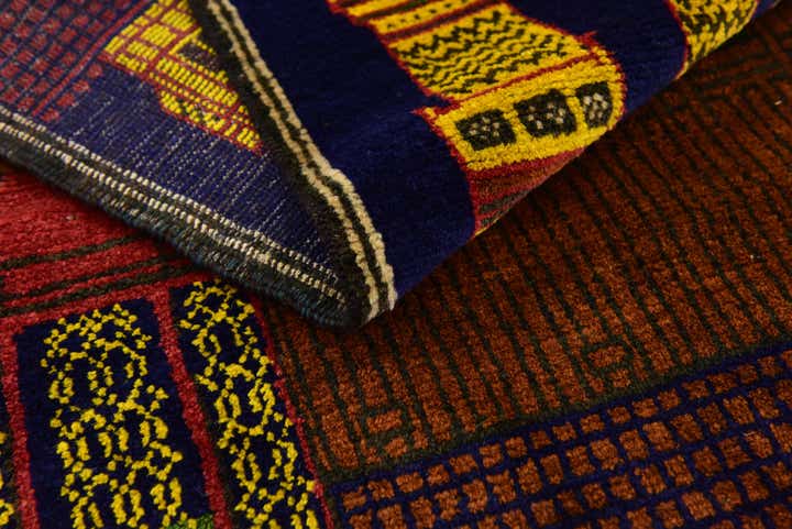 3' x 4' 6 Hand Knotted Balouch Persian Wool Rug