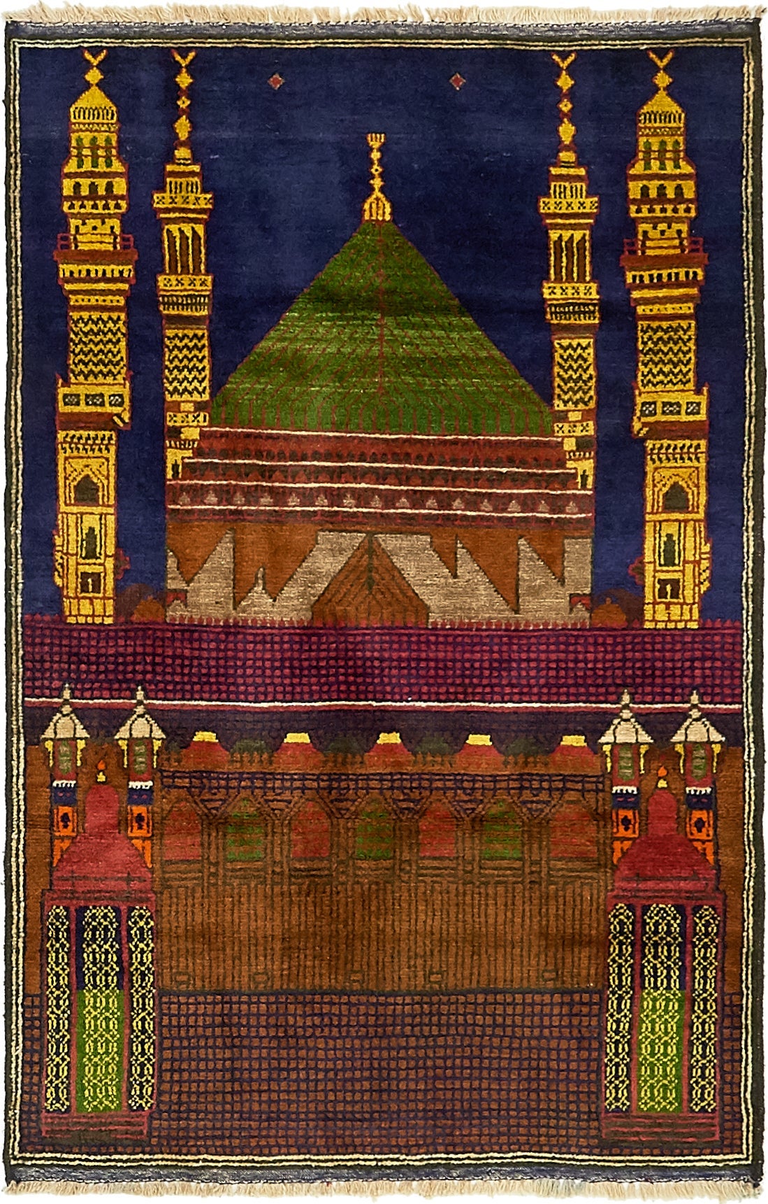 3' x 4' 6 Hand Knotted Balouch Persian Wool Rug