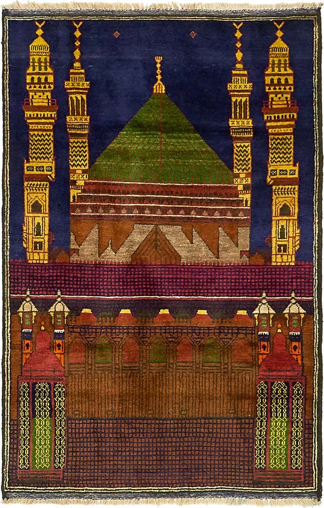 3' x 4' 6 Hand Knotted Balouch Persian Wool Rug