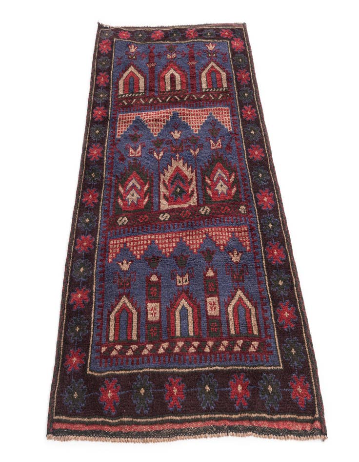 Detail image of 3' x 4' 9  Hand Knotted Balouch Persian Wool Rug