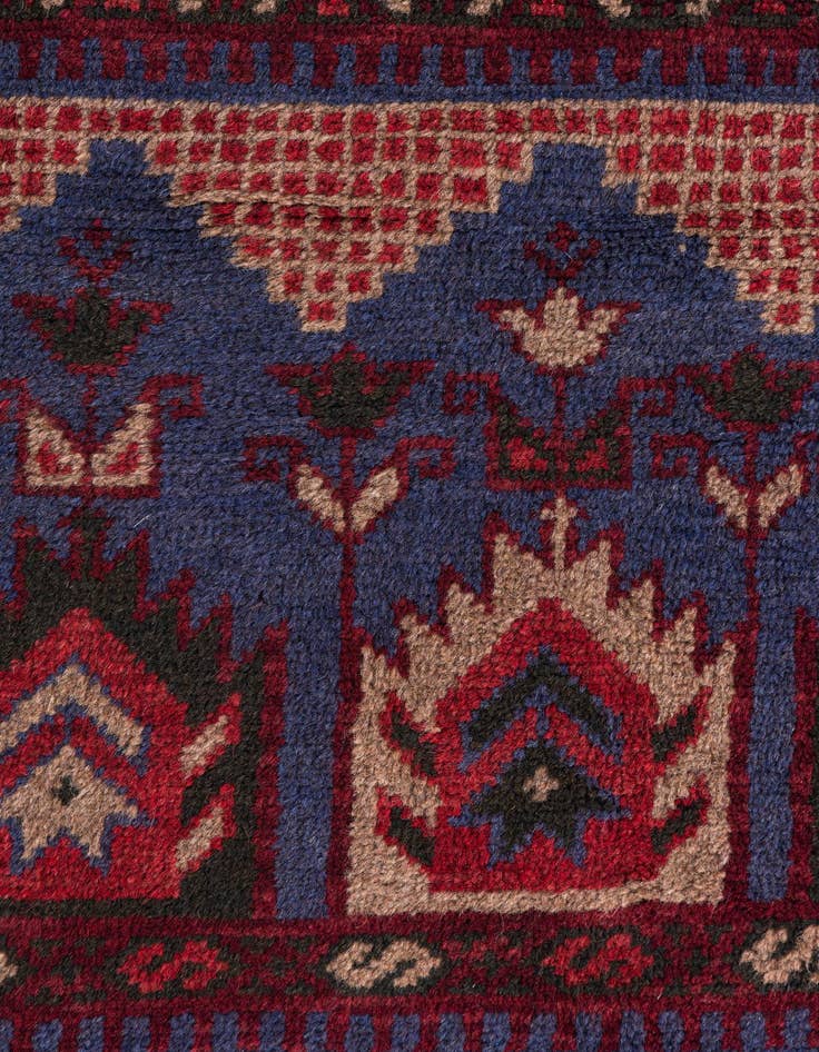 Detail image of 3' x 4' 9  Hand Knotted Balouch Persian Wool Rug