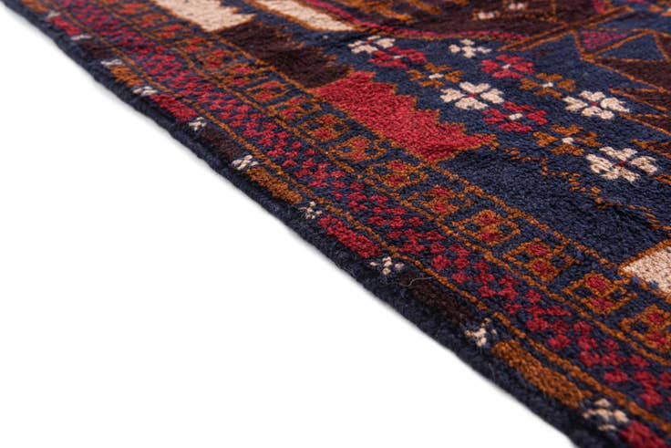 Detail image of 2' 9 x 4' 8 Hand Knotted Balouch Persian Wool Rug