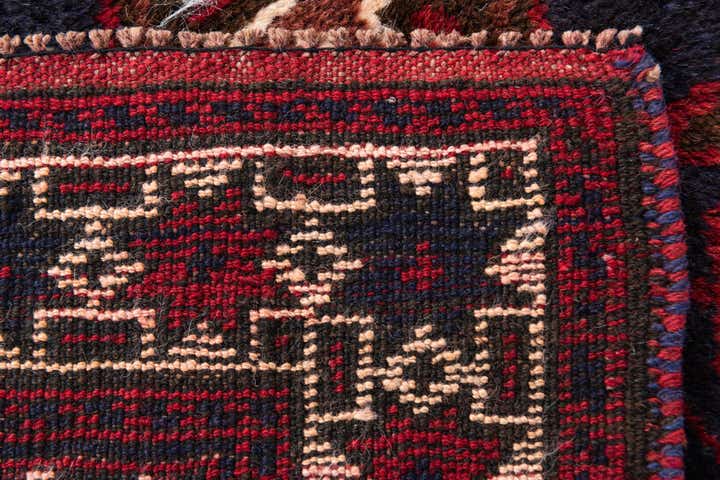 3' x 4' 6 Hand Knotted Balouch Persian Wool Rug