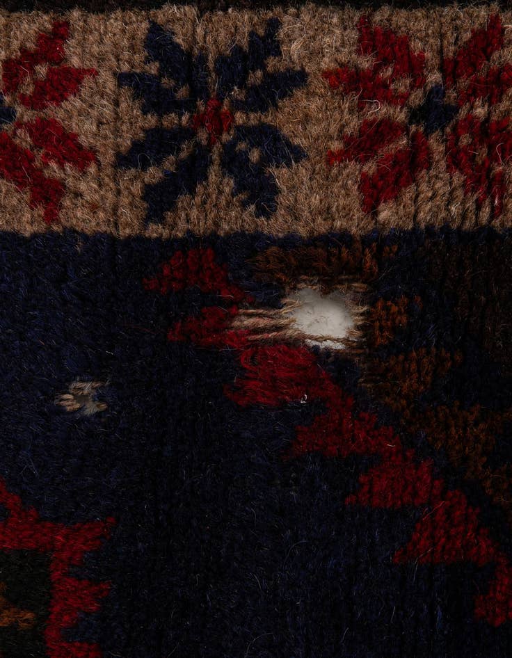 Detail image of 2' 10 x 4' 8  Hand Knotted Balouch Persian Wool Rug