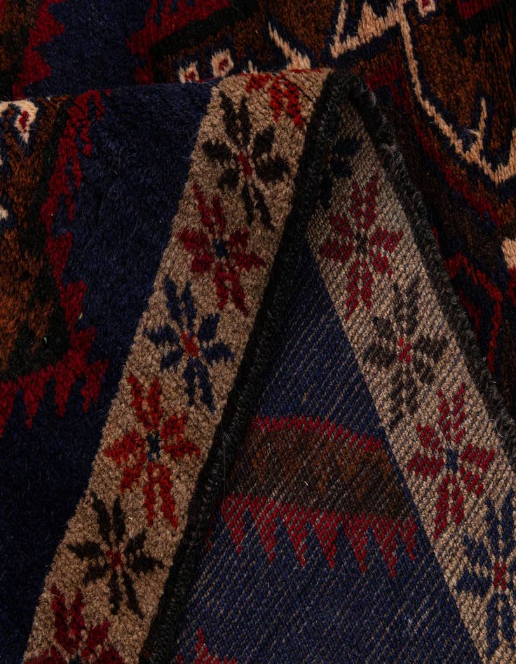 Detail image of 2' 10 x 4' 8  Hand Knotted Balouch Persian Wool Rug