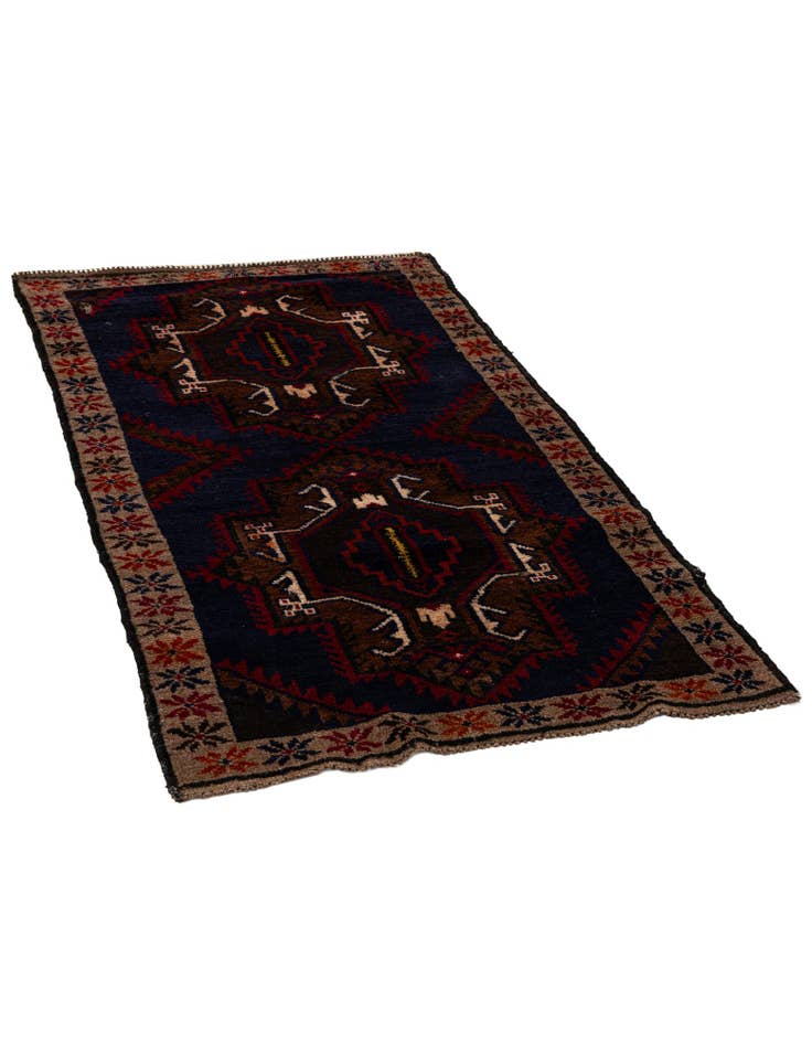 Detail image of 2' 10 x 4' 8  Hand Knotted Balouch Persian Wool Rug