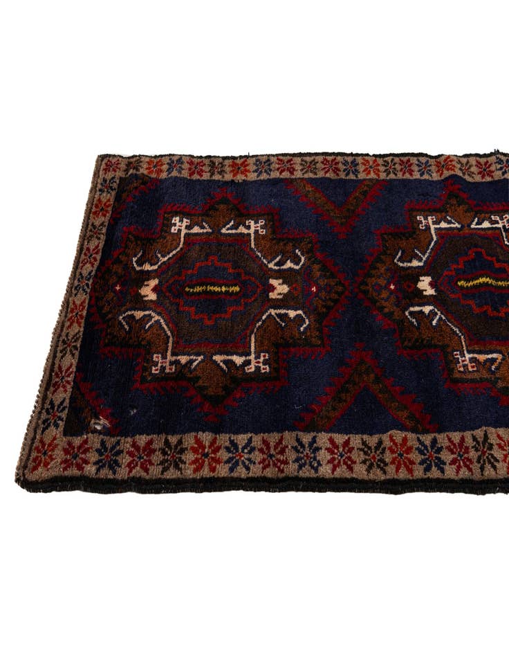 Detail image of 2' 10 x 4' 8  Hand Knotted Balouch Persian Wool Rug