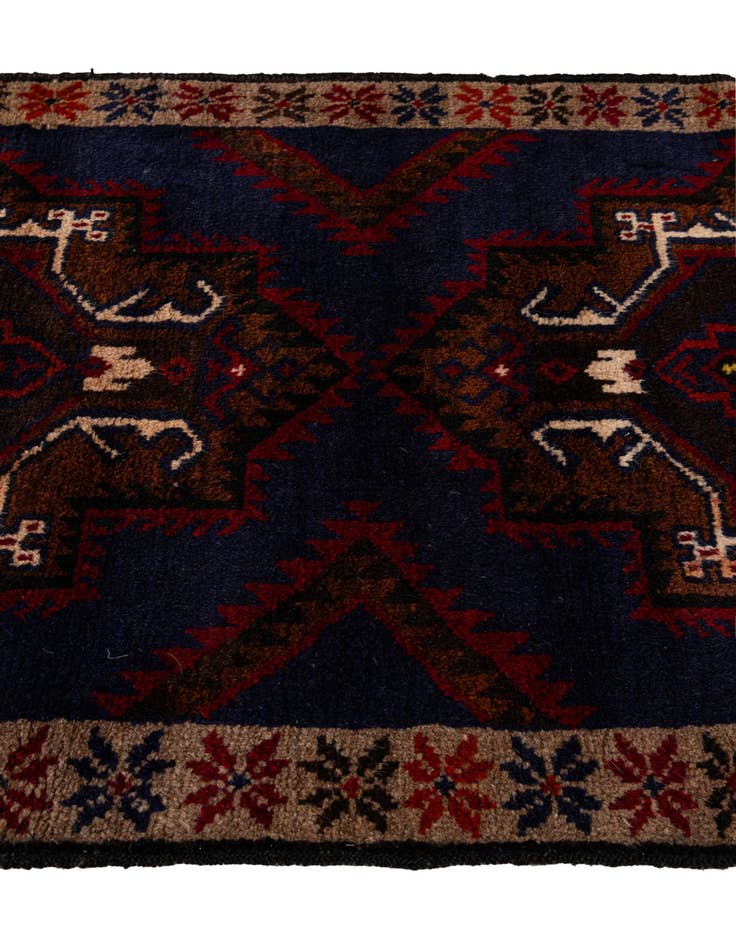 Detail image of 2' 10 x 4' 8  Hand Knotted Balouch Persian Wool Rug