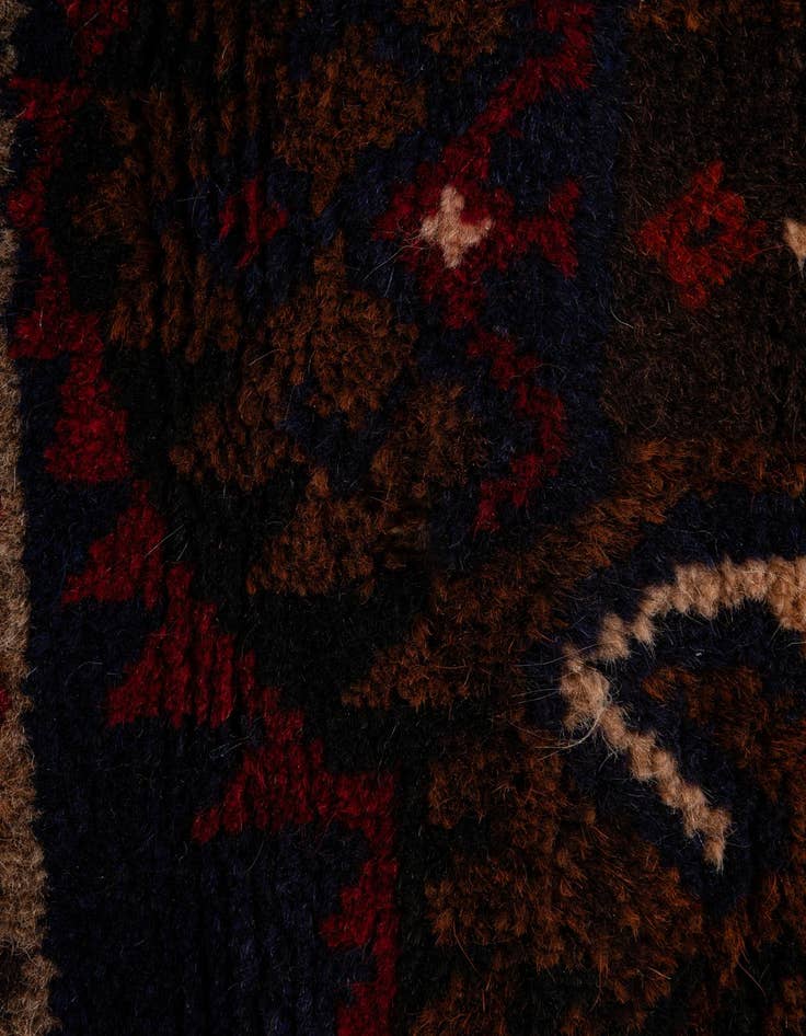 Detail image of 2' 10 x 4' 8  Hand Knotted Balouch Persian Wool Rug